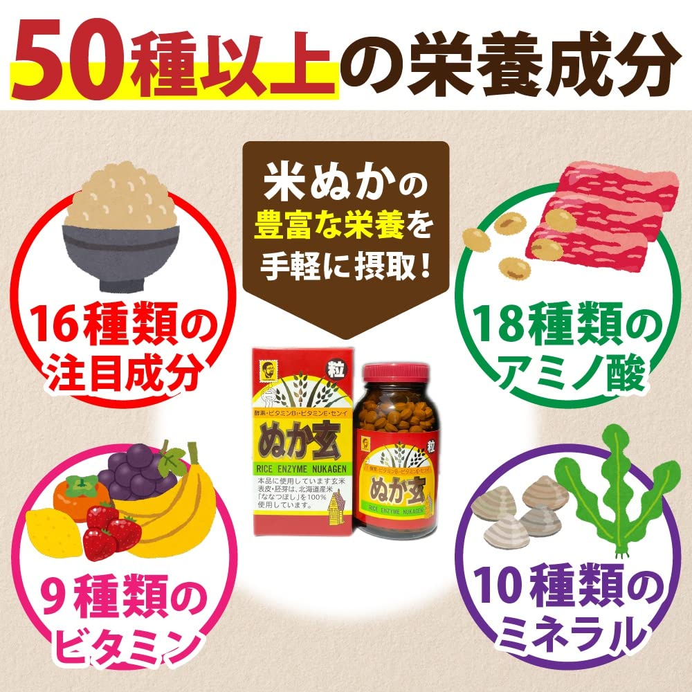 Amazon | ヨネキチ ぬか玄 粒 食べる米ぬか ビタミン ミネラル 食物