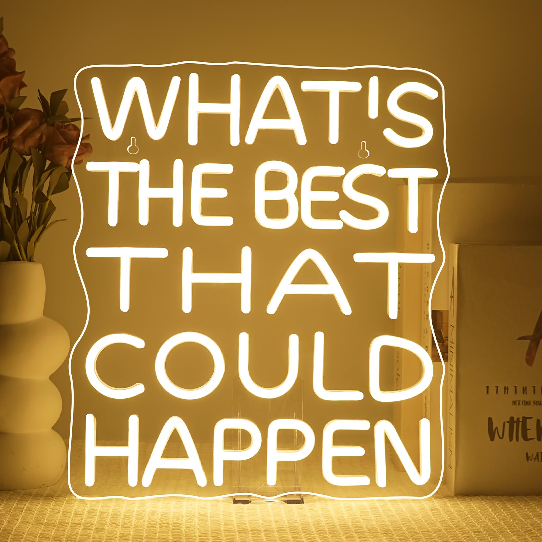 SIGNSHIP What’s The Best That Could Happen Neon Schild Led S