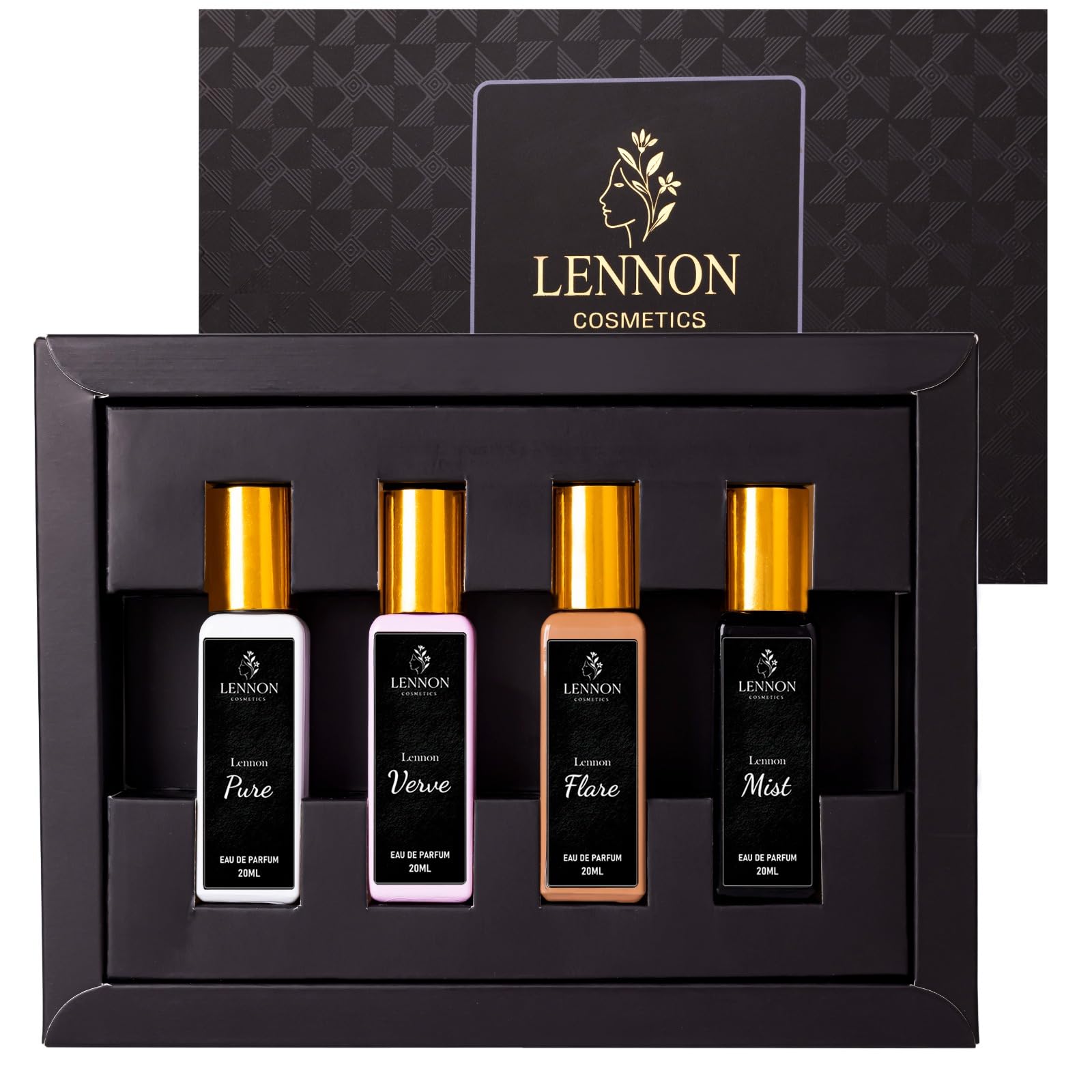 Eau De Parfum Mini Gift Set for Men & Women | 4 x 20ml Long Lasting Perfume Combo – Pure, Verve, Flare & Mist | Travel Size Luxury Fragrance-image-20