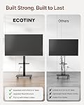 Rolling TV Stand with Power Outlet for 32-75 inch TVs up to 110 lbs | Leveling & Tilt & Swivel Mobile TV Stand,Hidden Wire Management,Height Adjustable,Portable,with Steel Shelf,360°Silent Wheels