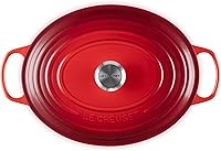 Vista 2 de Le Creuset Enameled Cast Iron Signature Oval Dutch Oven, 8 qt., Cerise