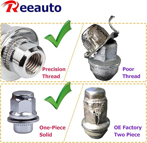 Miniatura 6 de Pernos de llanta M12x1.25 con base plana mag con arandela hexagonal de 1316 pulgadas, 20 unidades