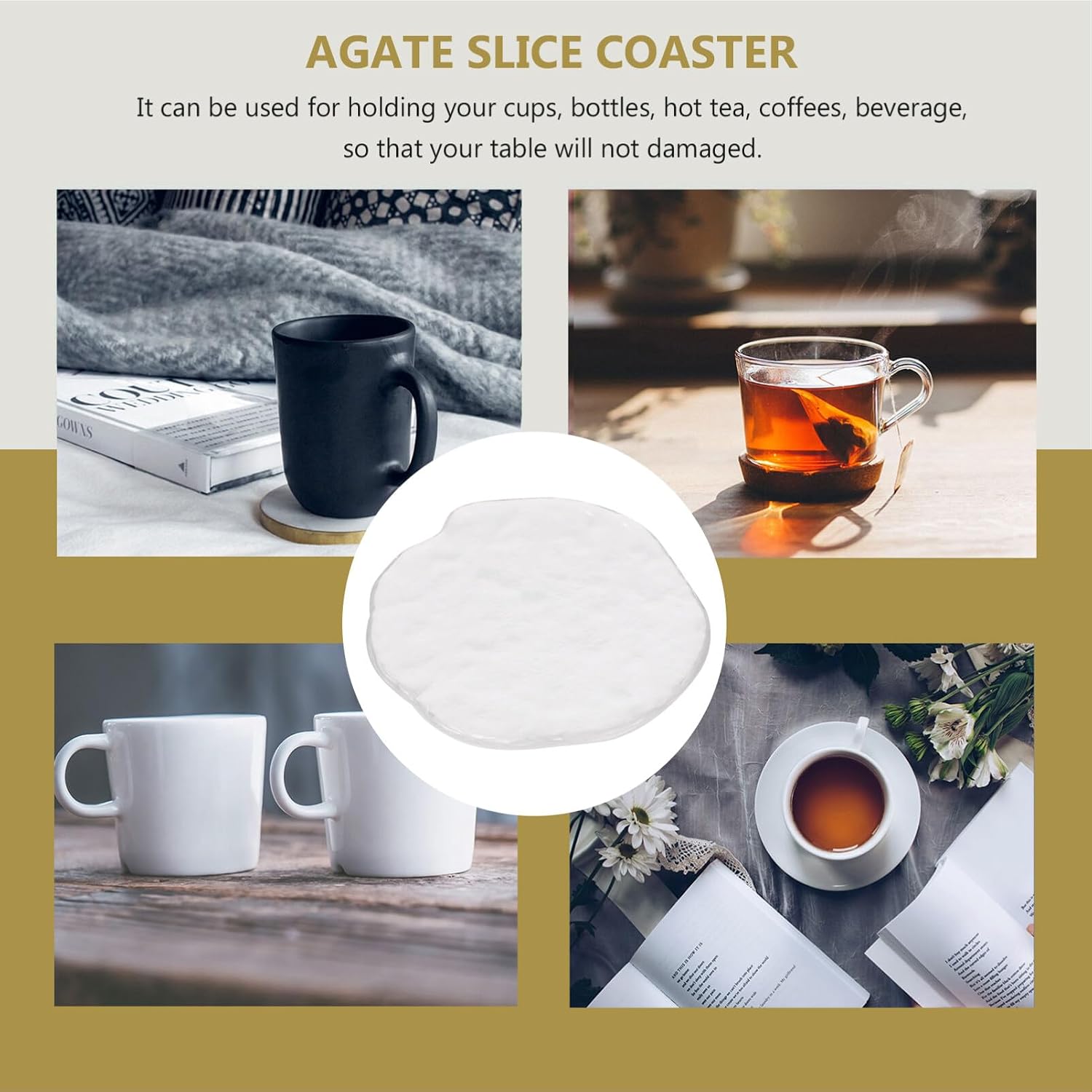 Kichvoe Stylish Thickened Glass Cup Reusable -scalding Tea Mat for Home Restaurant and Tearoom Use Elegant Insulation for Tables Easy to Clean