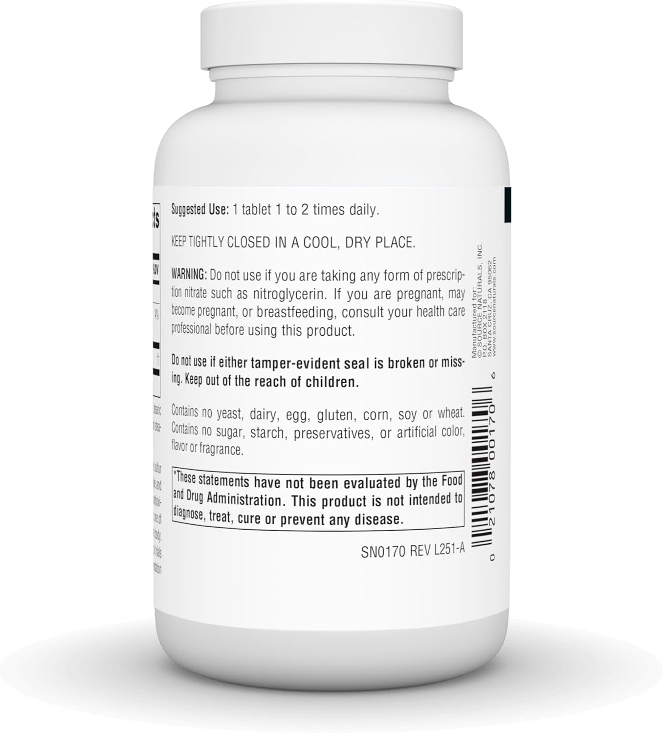 Source Naturals N-Acetyl Cysteine Antioxidant Support, Dietary Supplement that Supports Respiratory Health* - 1000 mg -120 Tablets