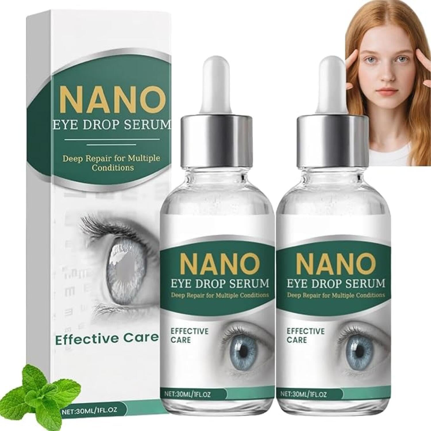 Nano Eye Drops Serum for Dry Eye Improve, Vision Condition & Eyes Fatigue, Gentle Effective Formula, Rapid Long-Lasting Dry Eye-Drops for Humans (2)