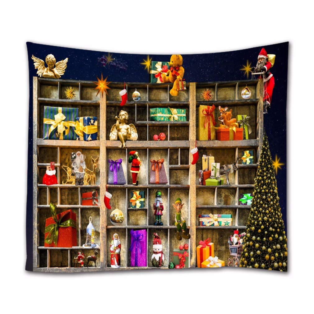 Tapisserie murale déco Noël pour cacher un mur et nappe de table