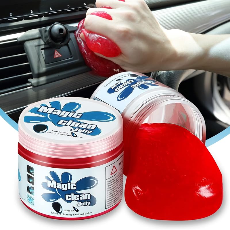 Gel de limpeza automotiva para detalhes, entradas de ar, teclados e frestas Auto Dynasty, vermelho, pacote com 1 unidade