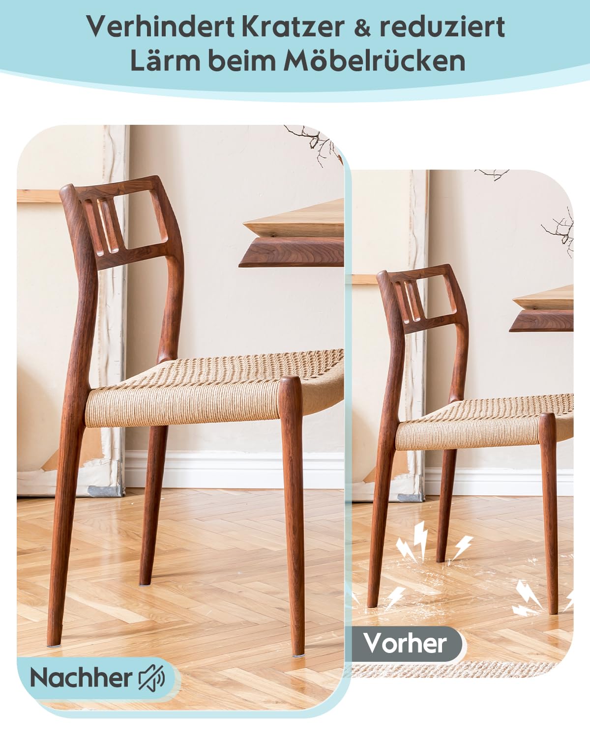 Zelfklevende Viltglijders Voor Stoelen, 5 Mm Dikke Stoelviltglijders Voor Meubels Vloer Stoelpoten 4 Stuks