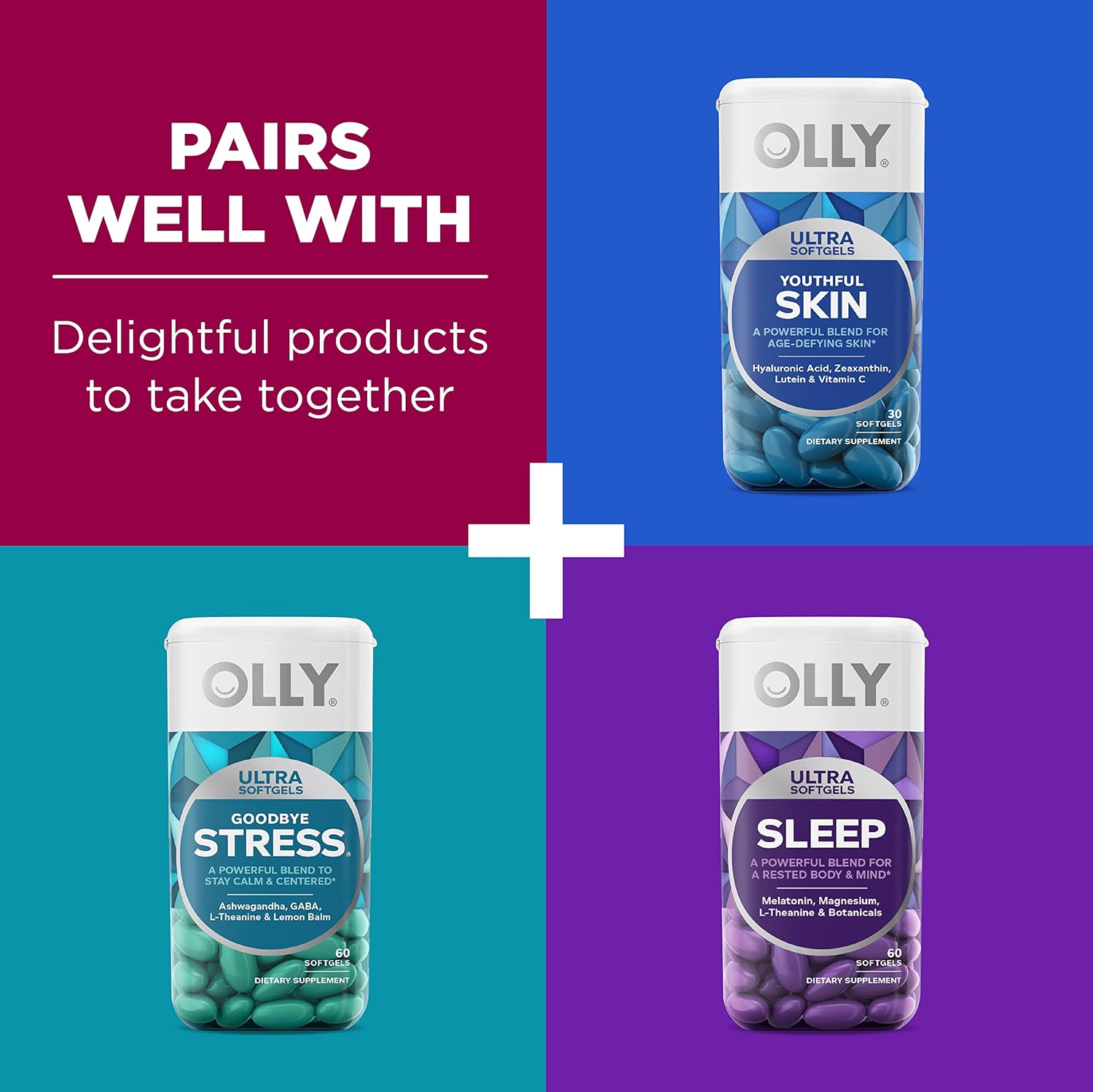 OLLY Ultra Women's Multi Softgels, Overall Health and Immune Support, Omega-3s, Iron, Vitamins A, D, C, E, B12, Daily Multivitamin, 30 Day Supply - 60 Count : Health & Household