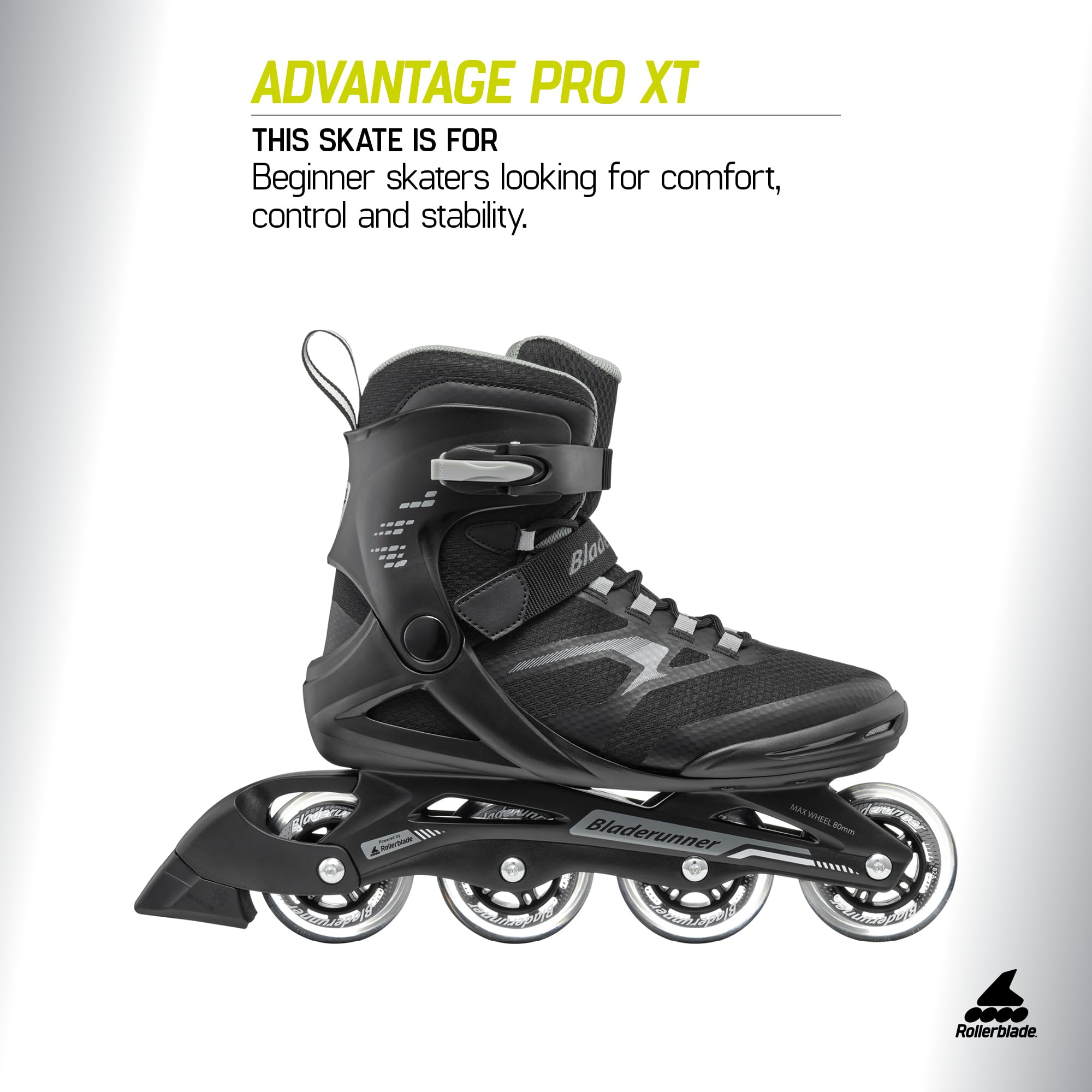 Rollerblade Men's Advantage Pro XT Black/Silver Skates