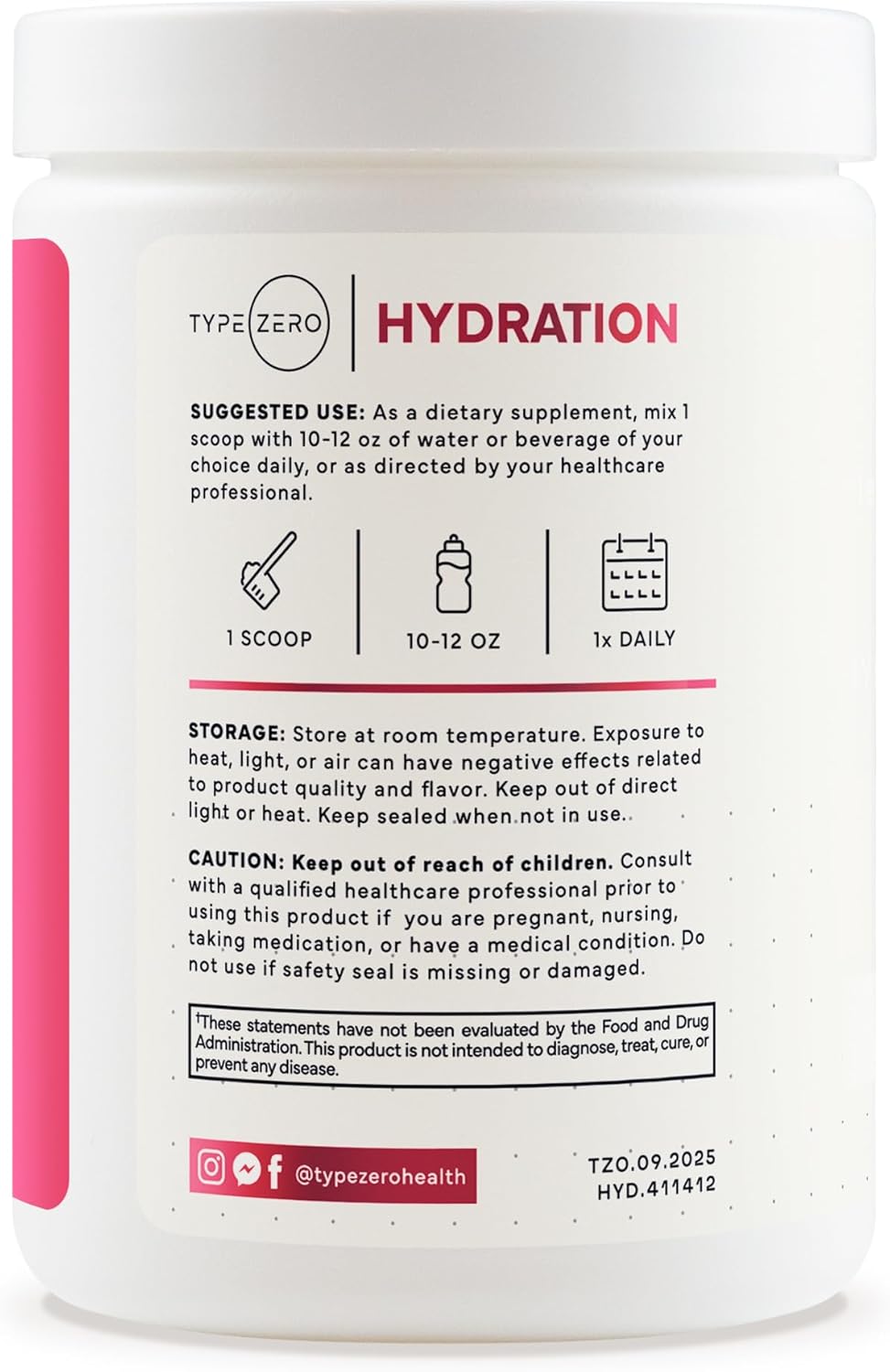 Clean Electrolytes Hydrat Powder Drink Mix + 14 ential