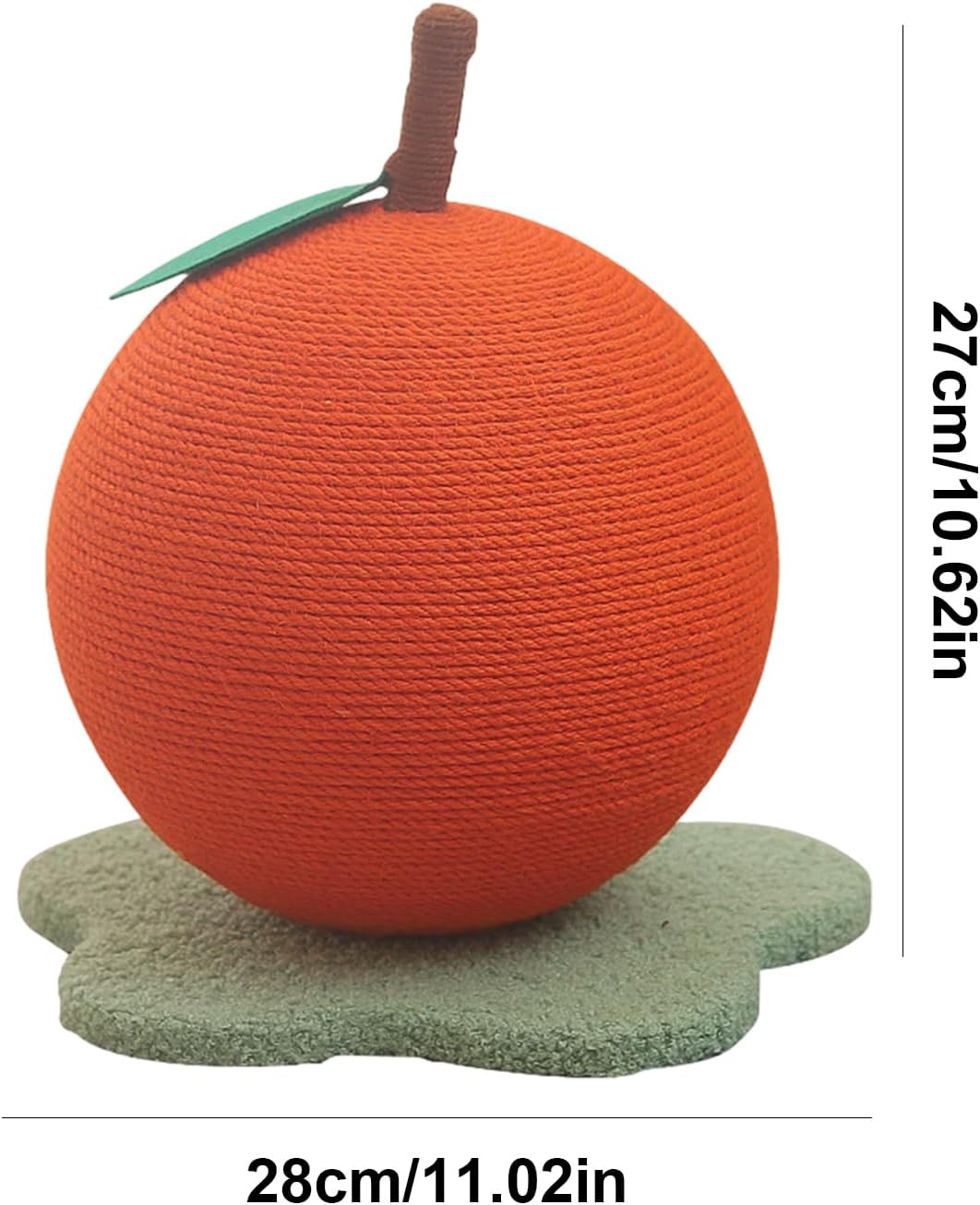 Cat Scratching Toy, Sisal Ball Orange, Fruit Shape Scratcher, Boredom Relief Station, Physical Activity Sphere, Animals & Pets, Fiber Globe for Cats Exercise Stimulation and Health Care