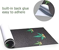 Vista 2 de Cinta de agarre para monopatín de hoja de cáñamo de marihuana verde, 9 x 33 pulgadas, antideslizante