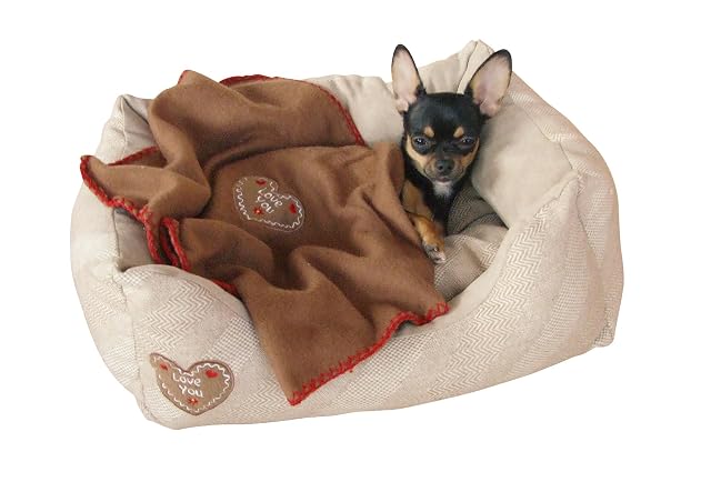Foto 2 de 3 de KERBL Lit douillet Love You pour chien et chat - 47x37cm - Beige