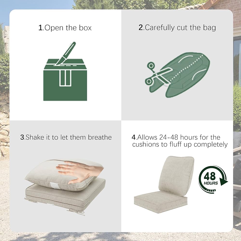 Amazon.com: Naga Bahna Outdoor Deep Seat Cushions 24 x 24