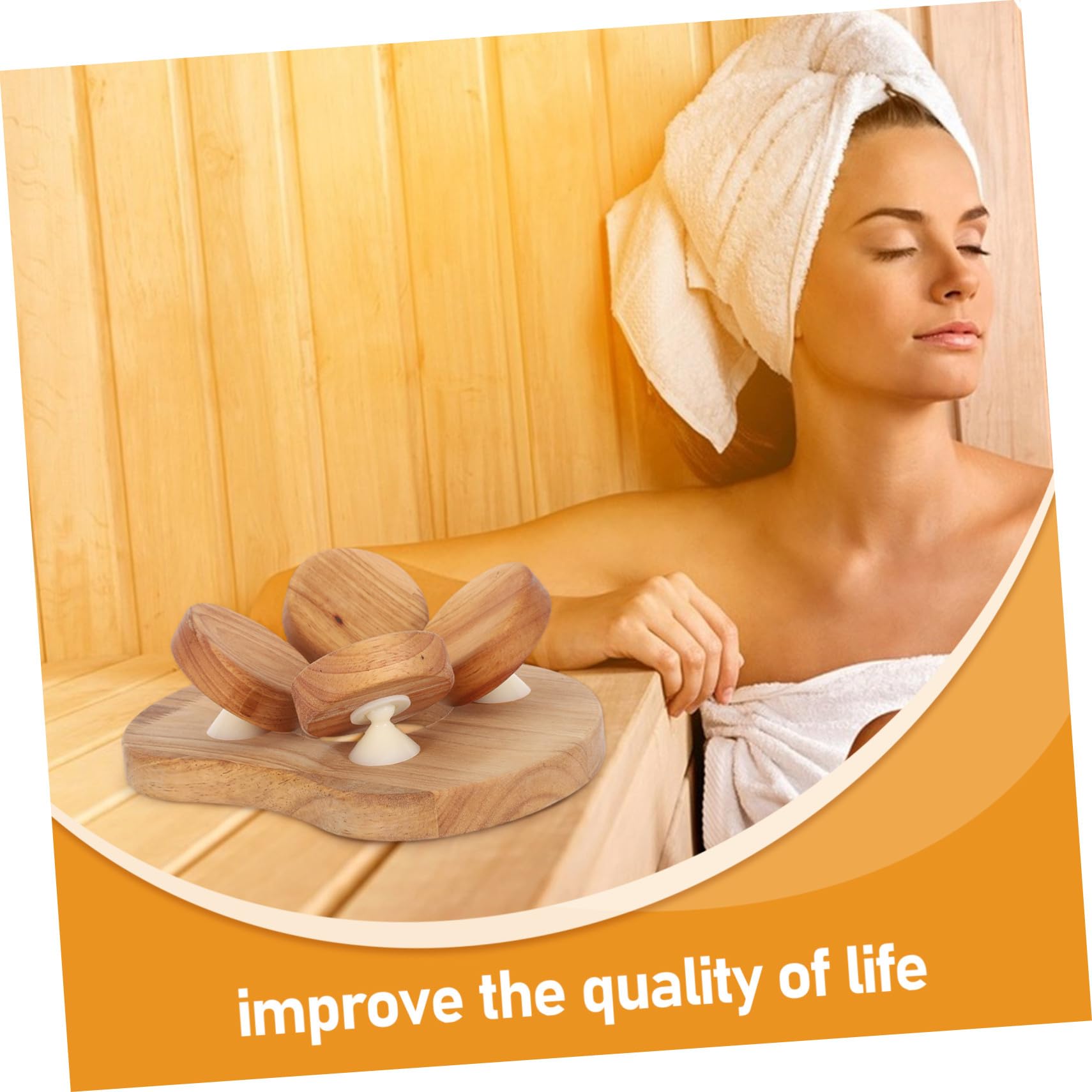 Coussin Lombaire Bois pour Sauna Hiver Appui-tête Ergonomique pour Salle de Vapeur Support Dossier Multifonction pour Spa