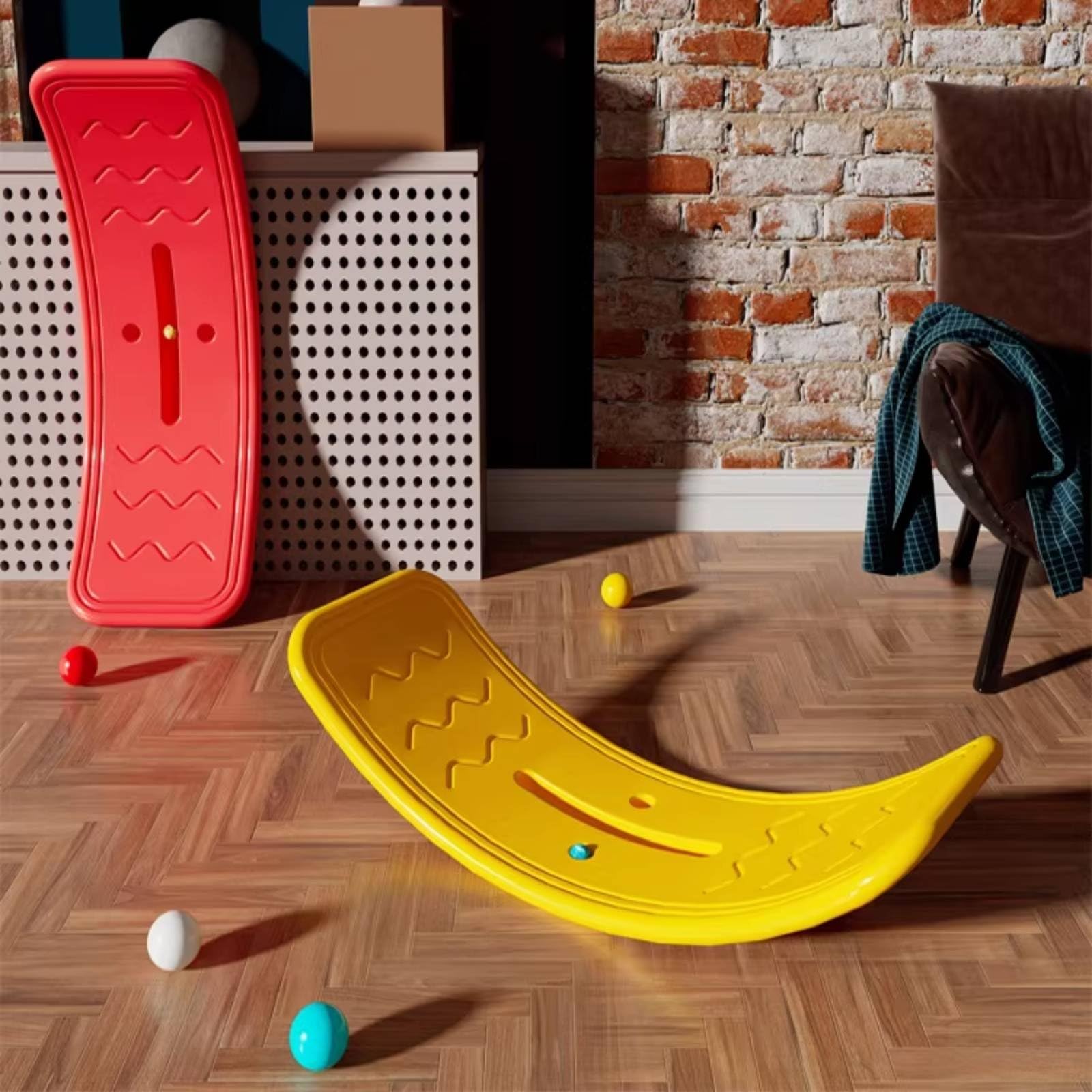 Harilla Tabla de Equilibrio Infantil Tabla Curva Tabla Balancín Tabla Oscilante con Estabilidad Reforzada y Acabado Liso en HDPE para Coordinación y