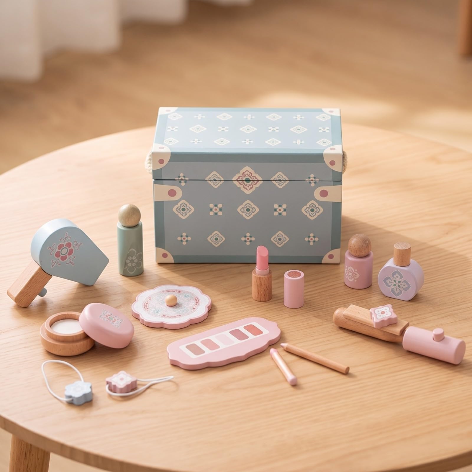 Almencla Juego Maquillaje Creativo Portátil, Didáctico, Set Maquillaje con Accesorios, para Casa, Niños