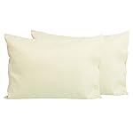 FLXXIE 2 Pack Microfiber Toddler Pillowcases, 14x20 Inches Fits Pillow Sized 12x16, 13x18 or 14x20, Soft and Cozy Small Travel Pillow Covers with Envelope Closure, Ivory