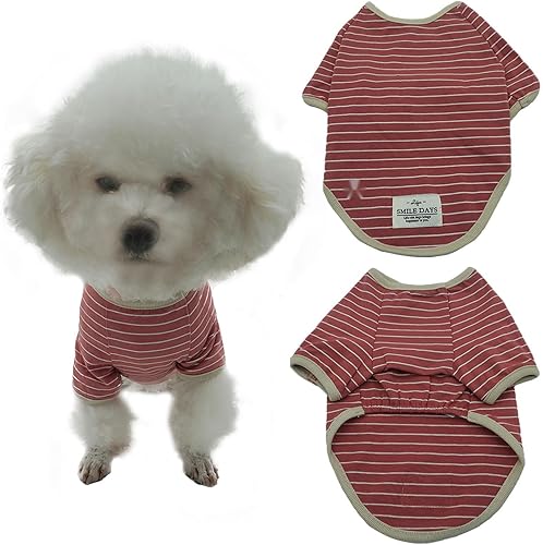 Miniatura 1 de Camisa para perro, ligera, elástica, suave, cómoda, transpirable, de algodón, para mascotas, cuidado seguro para perros y gatos pequeños y medianos,