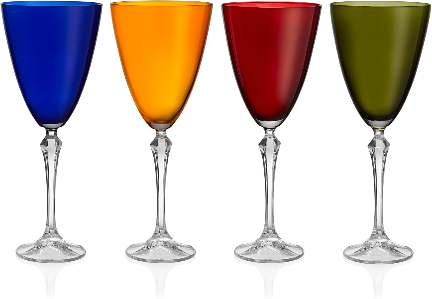 Set de 4 Copas de Vino Barski Colores Asortados 9 oz