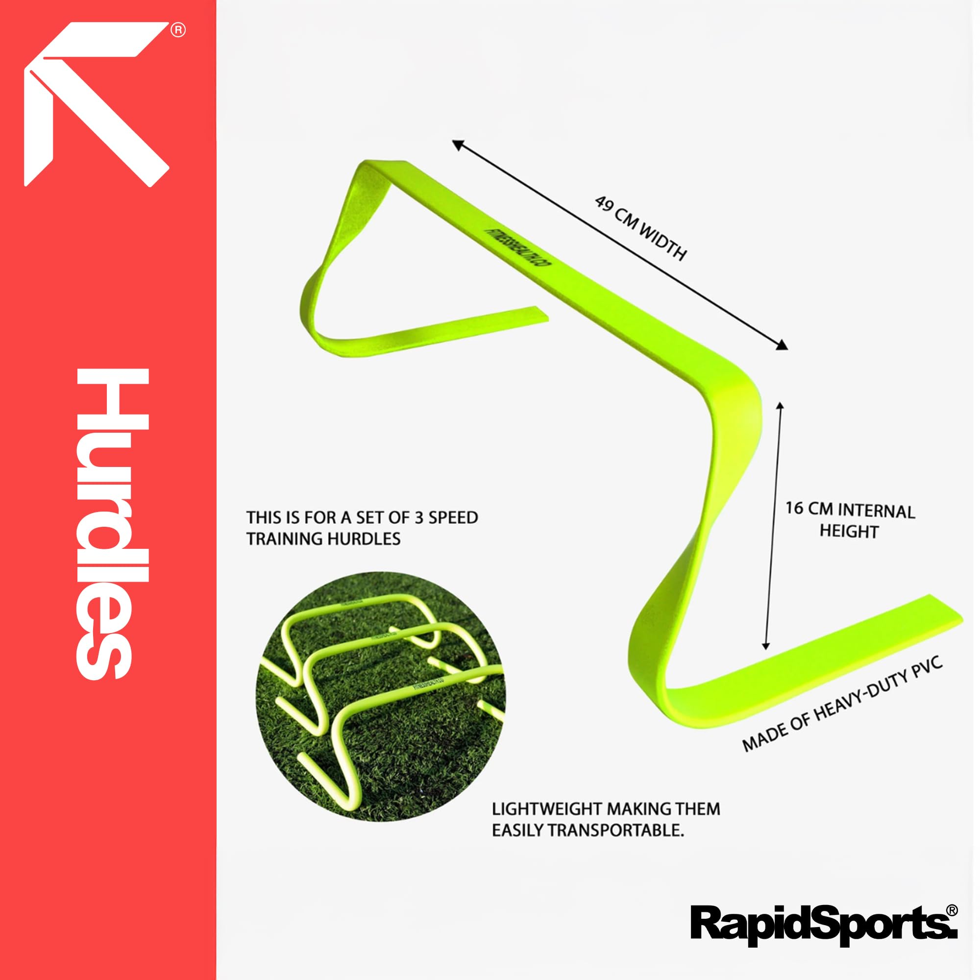 Fitness Health Speed Training/Agility Hurdles 6 pollici - Calcio Training ostacoli Agility Speed Training Equipment per calcio - Allenamento Sport Equipment