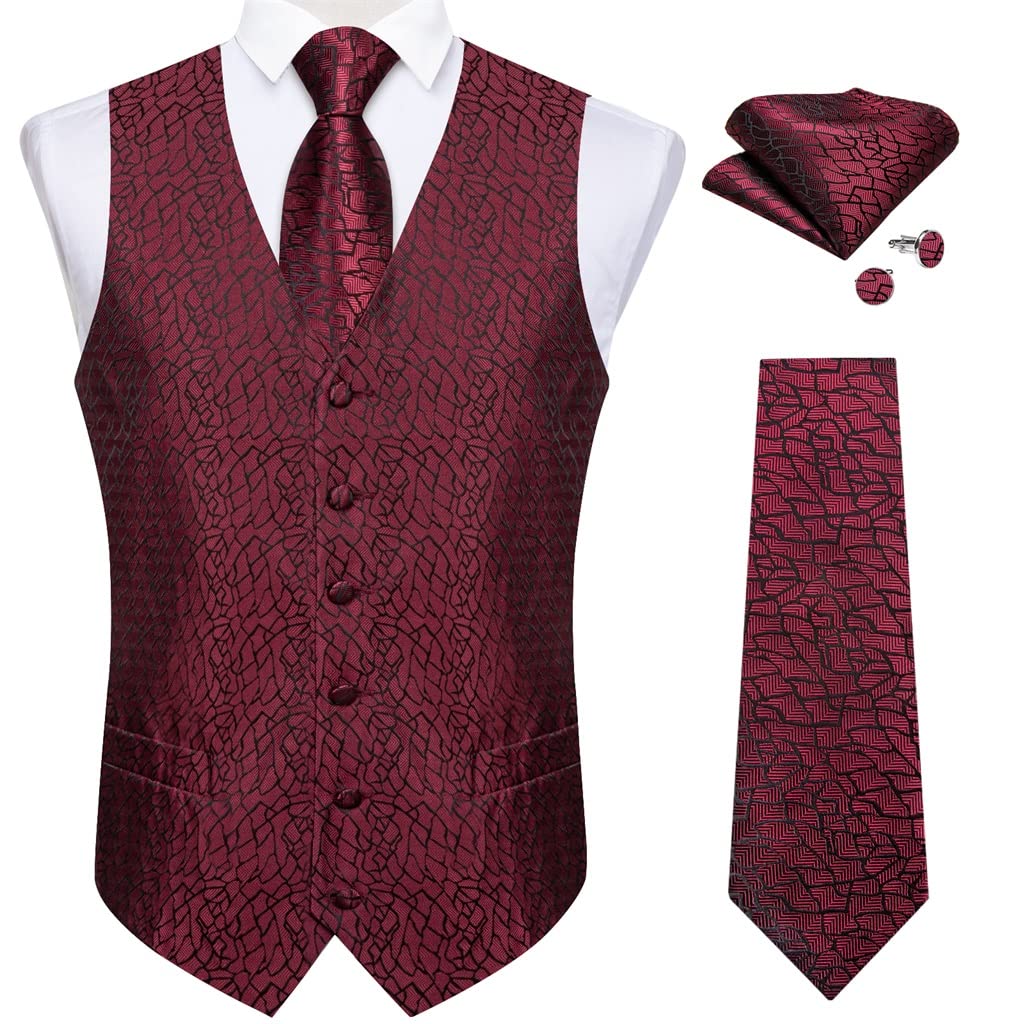 Gilet smoking en soie ajustable pour homme avec accessoires de cérémonie assortis