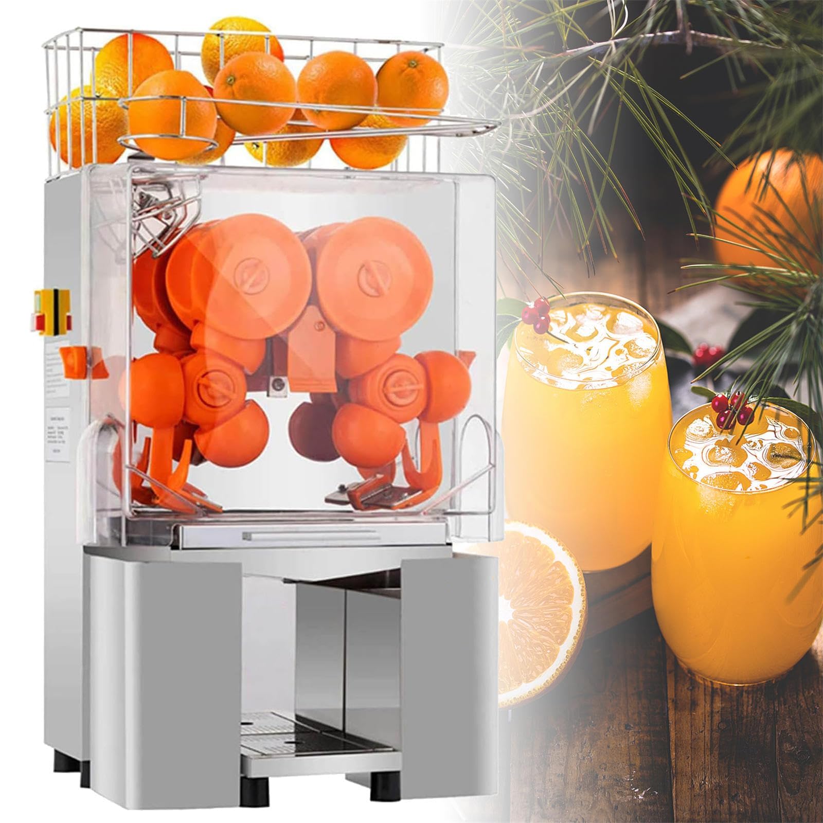 Exprimidor Automático De Jugos De Masticación Lenta, Exprimidor De Naranjas Comercial De Alta Eficiencia, Ideal para Restaurantes, Fruterías Y Licorerías.