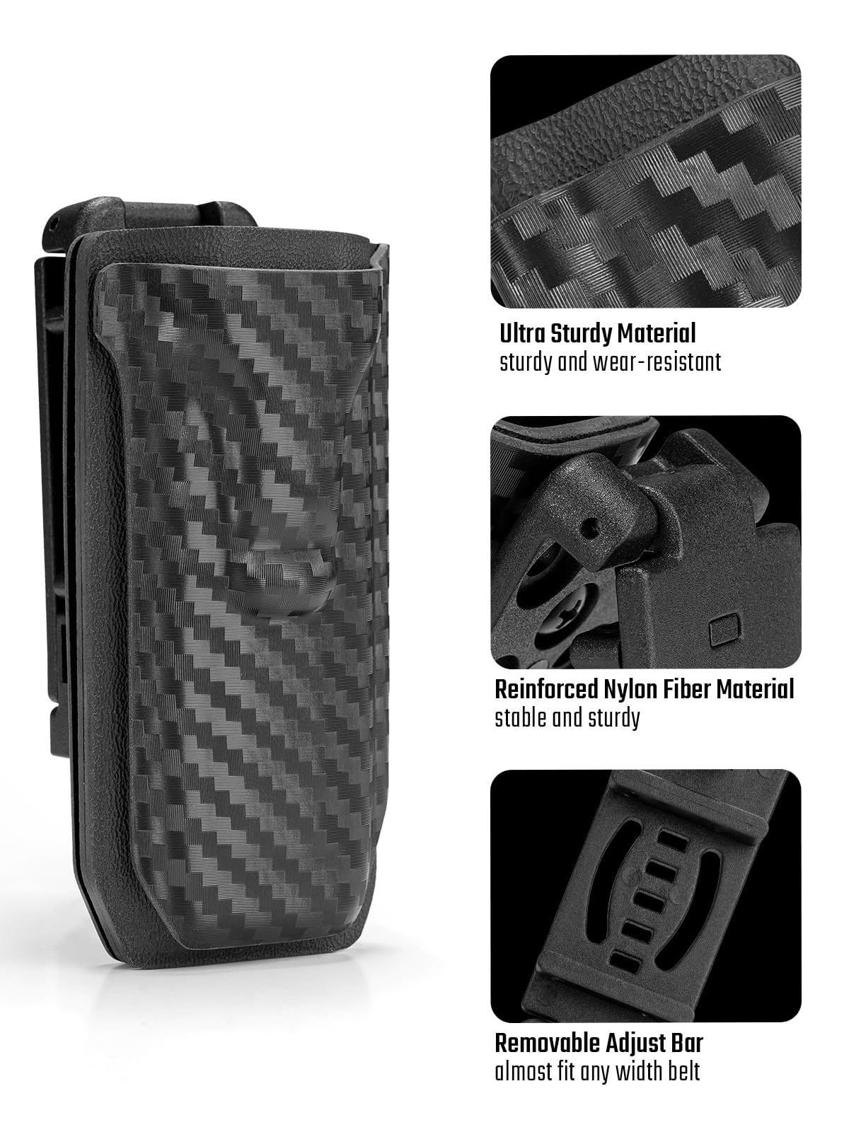 Fondina Porta Torcia UltraFire Con Rotazione 360° E Supporto Da Cintura