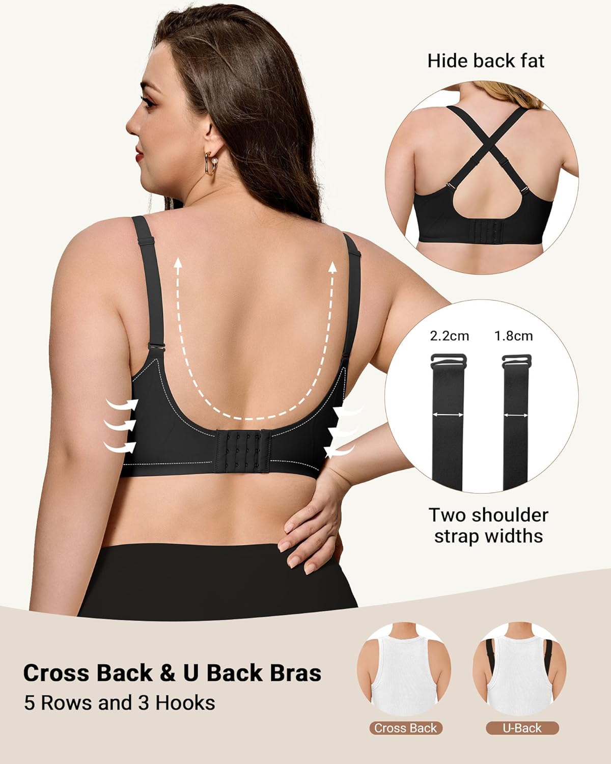 As Fairy Comfortable Wireless Everyday Bras for Women Seamless Full Coverage T-Shirt Bra Breathable Support Brassiere - Image 5