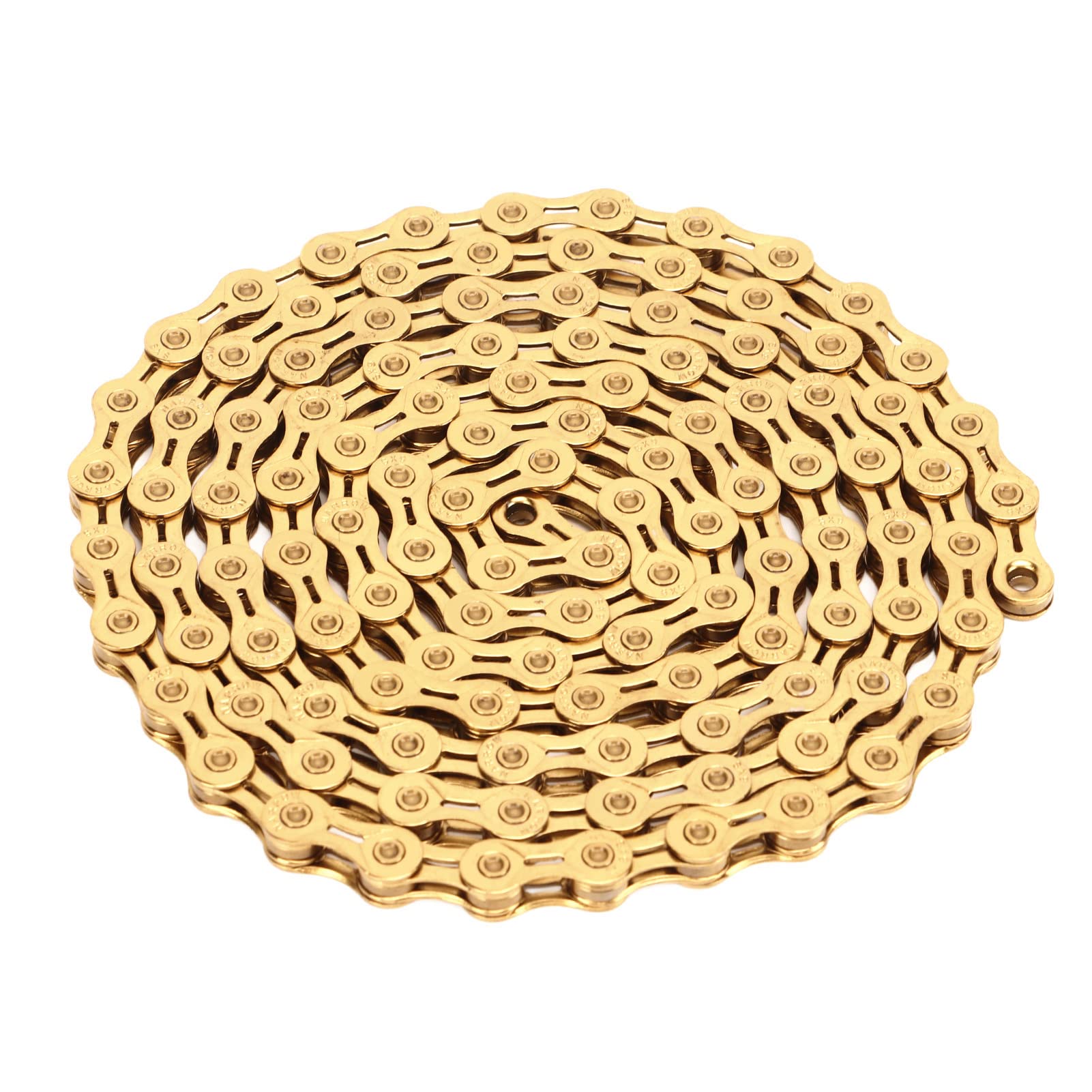 Catena di biciclette a 9 velocità in acciaio carbone durevole per biciclette ad alte prestazioni per mountain bike road color oro leggero 327 g