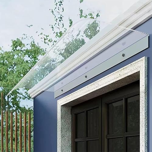 Miniatura 6 de Toldo para puerta al aire libre, toldo curvado para ventana, cubierta de refugio para lluvia, toldo invisible para puerta delantera, toldo