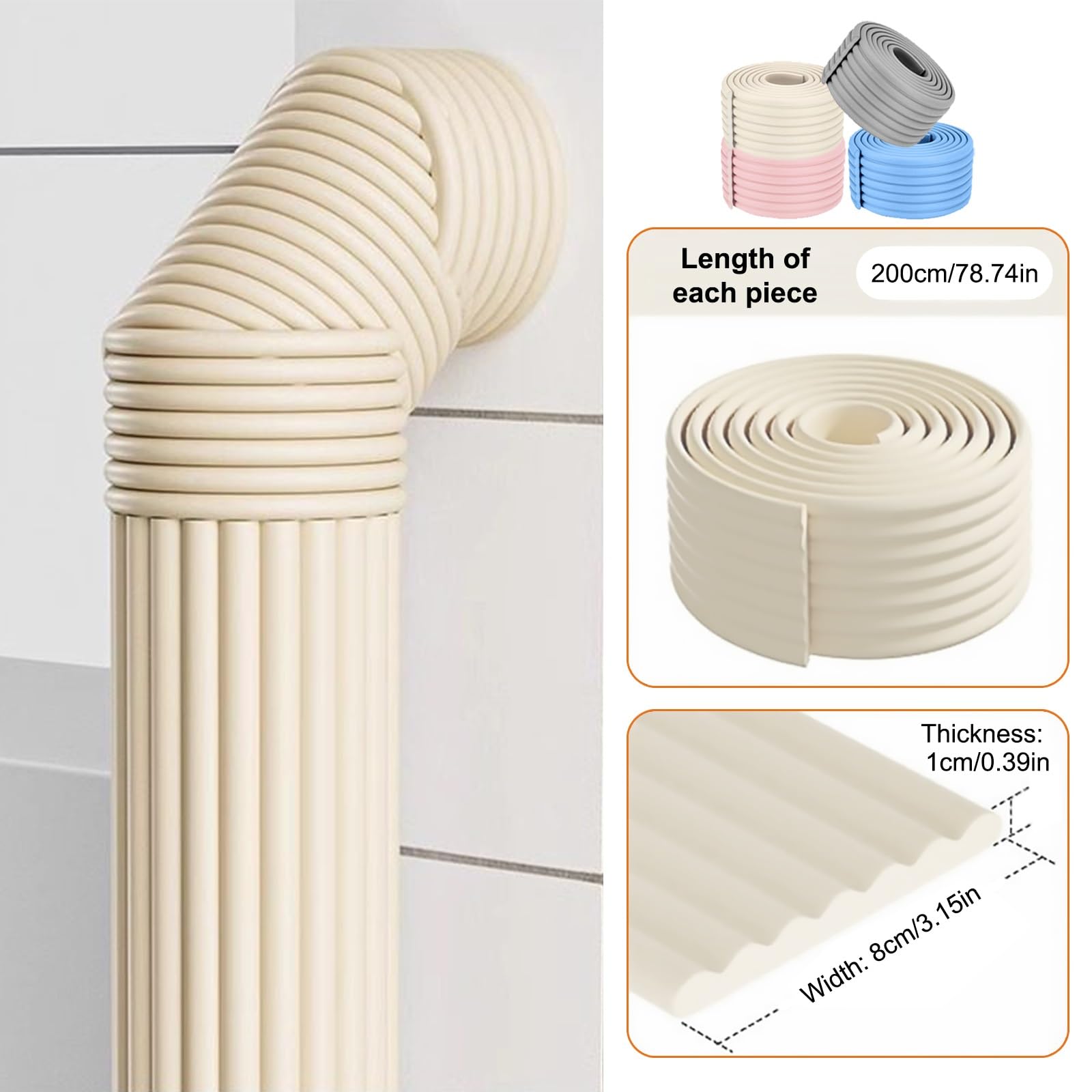 Heizungsrohr Isolierung Klebeband Zum Wickeln, Selbstklebend Rohrschutz Wärmedämm Schalldämmstoffe, Reduziert Wärmeverlust Und Geräusche, Rohrisolierung Selbstklebend(Beige,3pcs)
