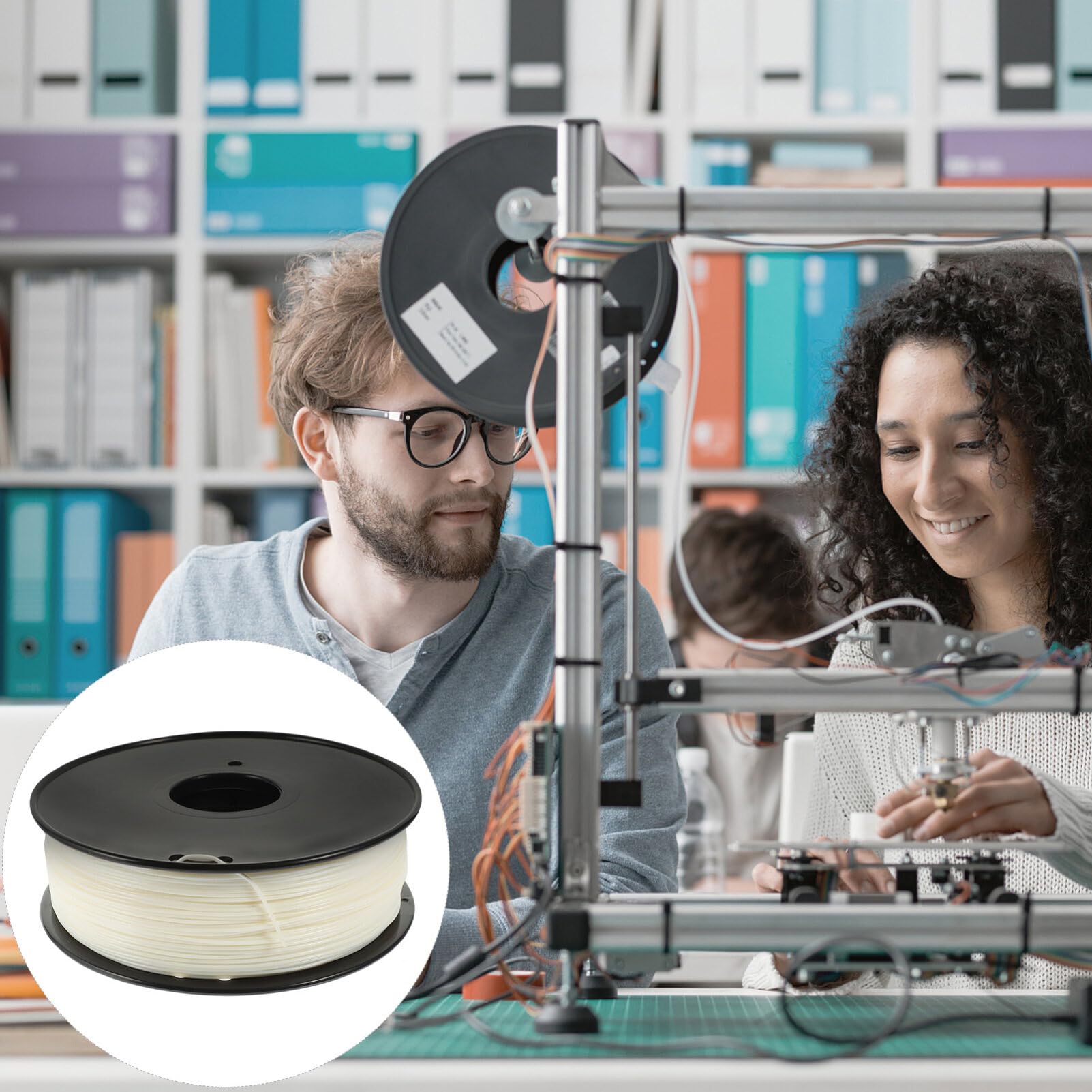 SOLUSTRE Materiały Asa Do Drukowania Anty-uv Produkty Zewnętrzne Materiały Eksploatacyjne Do Drukarek 3d Anty-uv Materiały Asa Do Drukowania 3d (białe) Akcesoria Do Drukarek Drukarka Biały