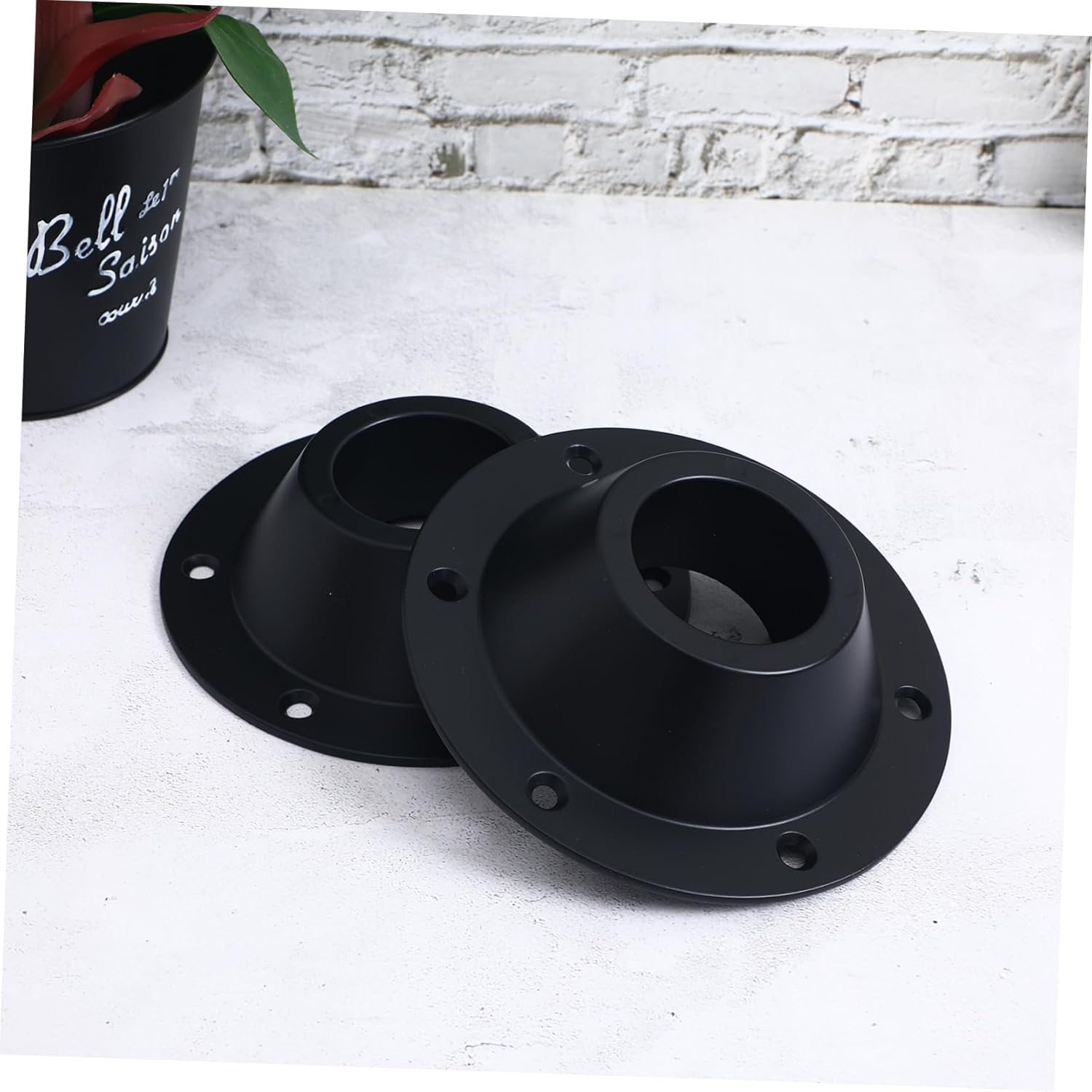 6pcs Rv Table Base Mount Pedestal Table Leg Support for Rvs and Campers Compact and Fit for Spaces Includes Mounting Screws Black