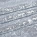 TRLYC 4Ft7Ft Silver Sequin Photo Backdrop Ceremony Background Shimmer Curtain for Wedding