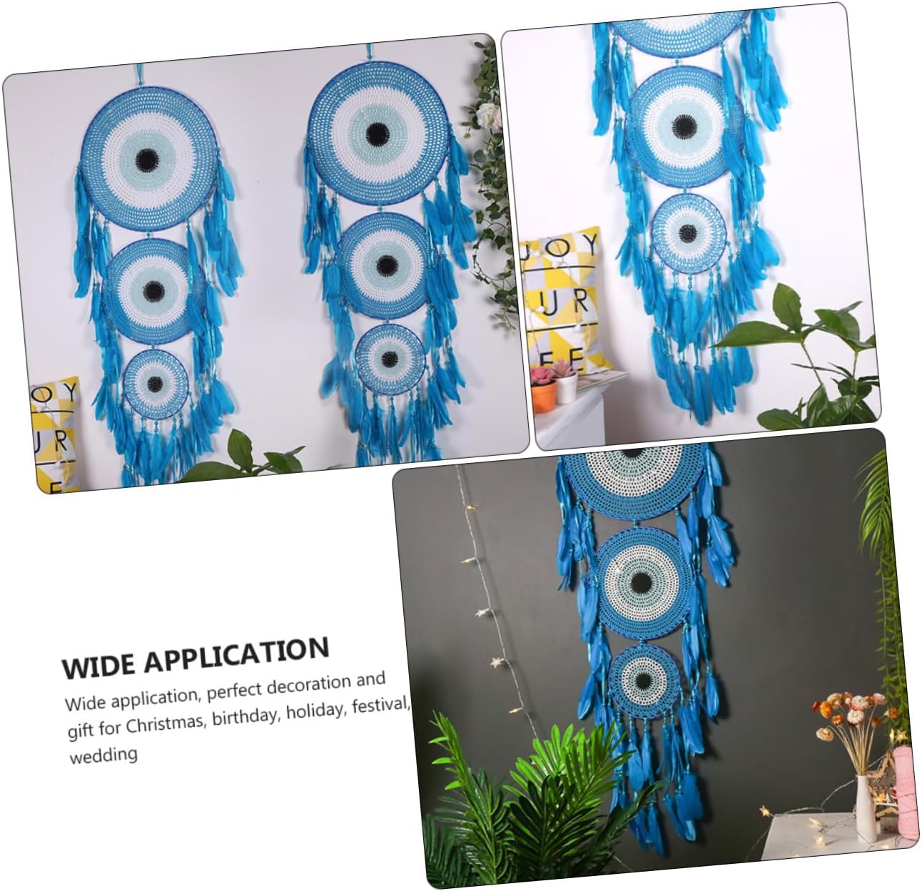 Unomor Hand Woven Dream Catcher Wall Hanging for Home Decor Dot Catcher Ornament for Weddings and Festivals Adds Elegance to Any Room