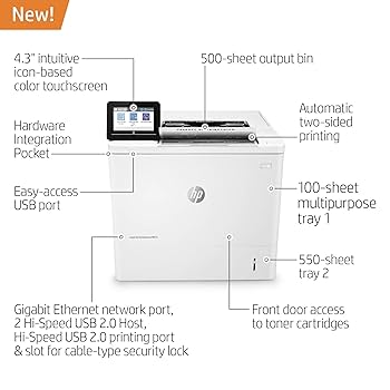 Amazon.com: HP LaserJet Enterprise M611dn Monochrome Duplex