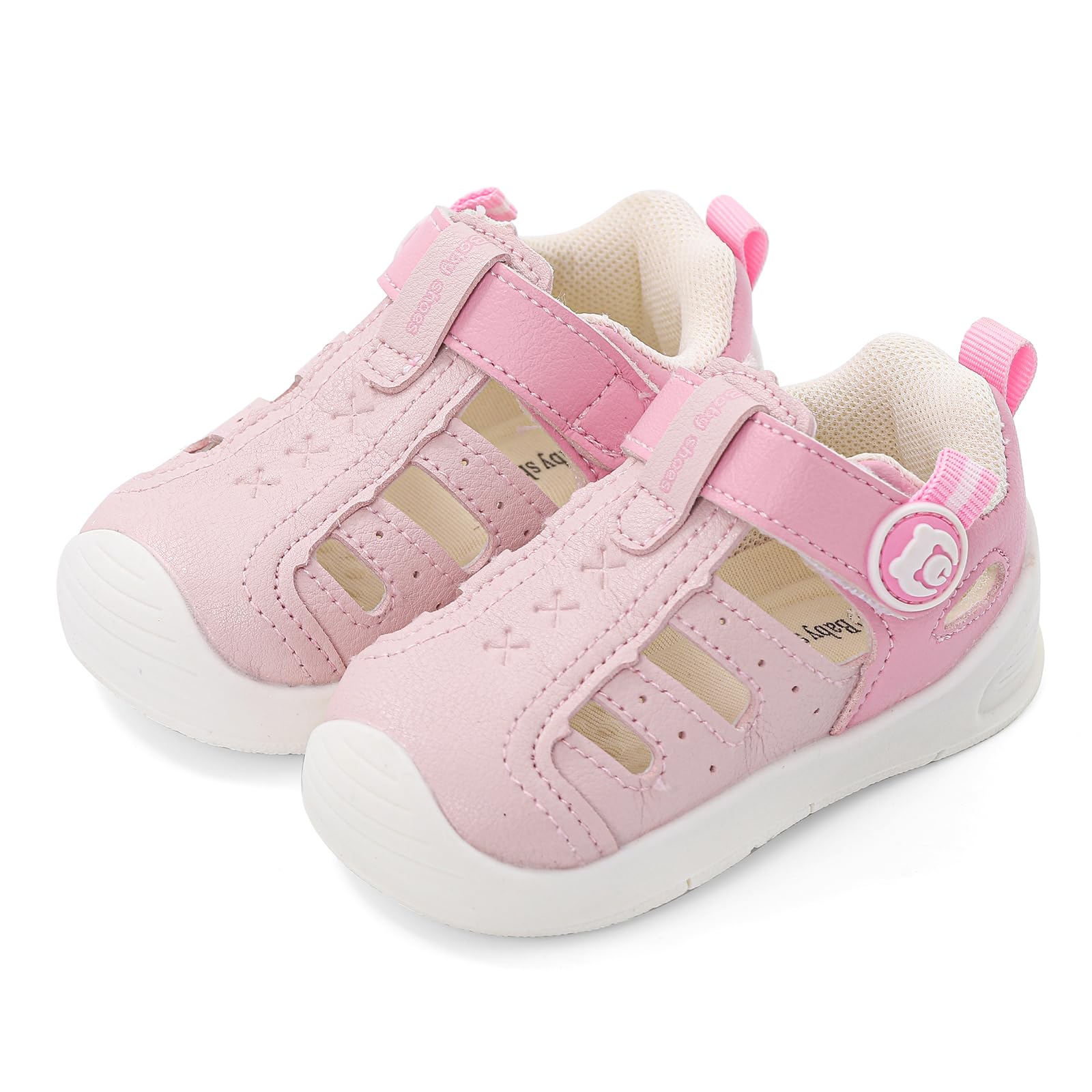 MK MATT KEELY Baby Boys Girls Sandals Toddlers Summer First Walking Shoes Kids Closed Toe Pre Walkers with Anti-Slip Rubber Sole