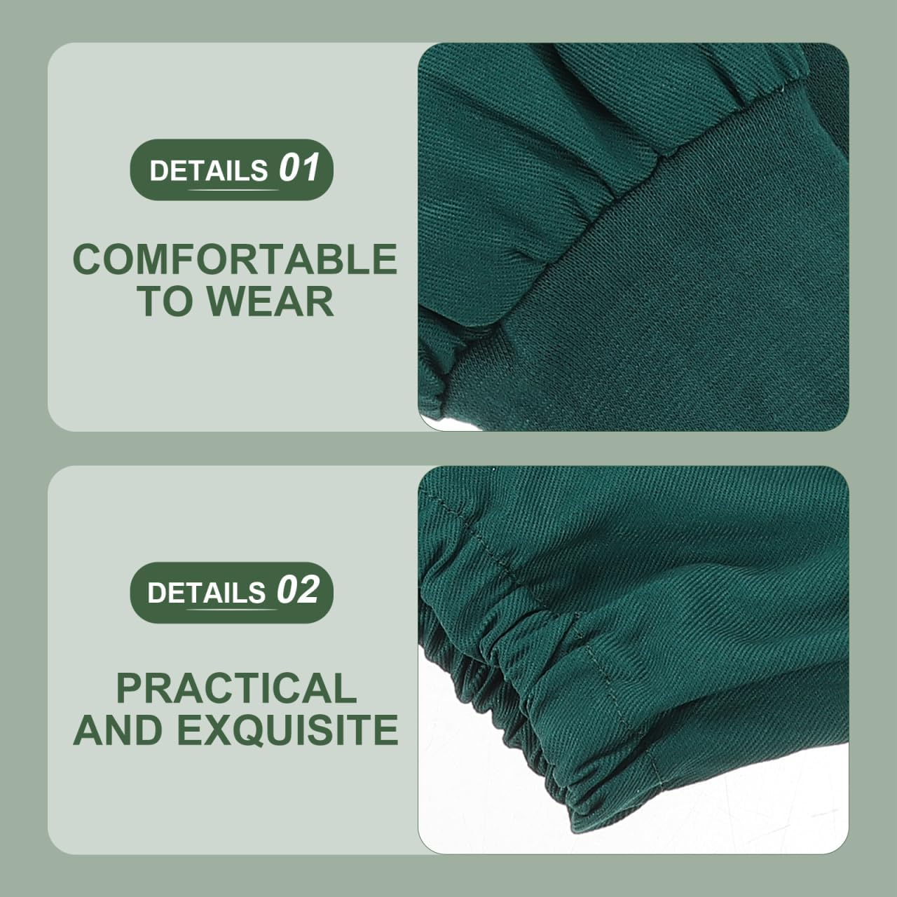 SEWACC Cotton Arm Sleeves Reusable Protective Oversleeves for Nurses Elastic Sleeve Protectors for Arms Breathable Forearm Covers Sweat Absorbing Sleeve Cover for Hospital Use 1 Pair