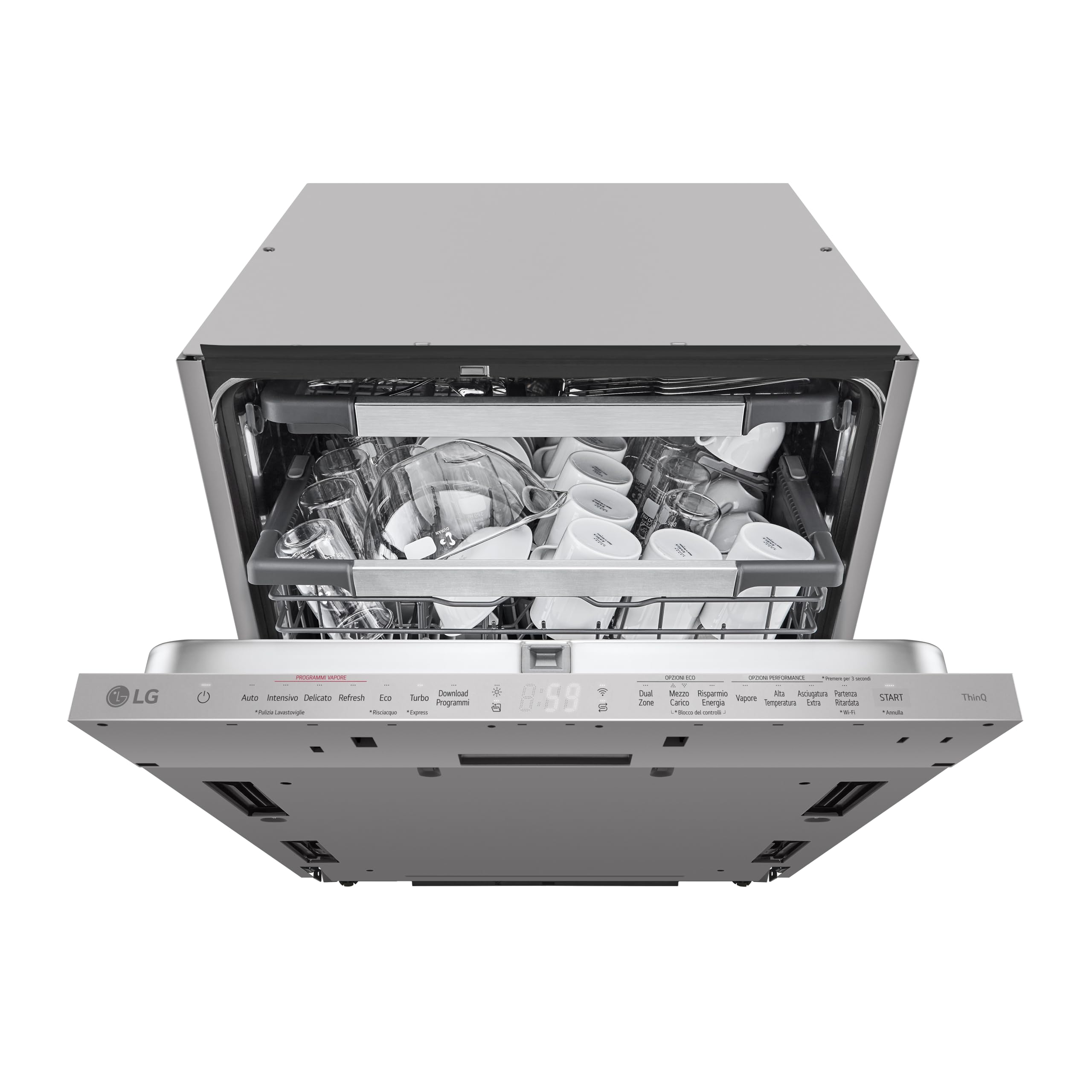 LG DB597TXSW, Lavastoviglie da incasso, Classe A, Noble Steel