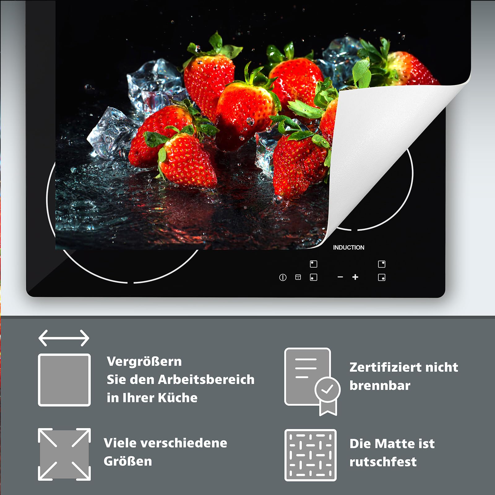 KitchenYeah© Inductie Beschermer 85x52 cm Keuken Decoratie Kookplaat