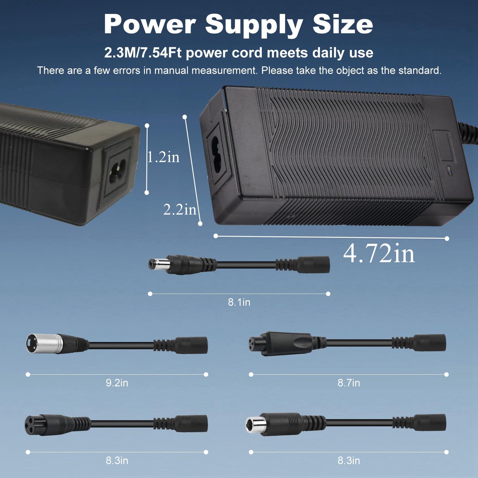 Amazon.co.jp: 29.4V 1.5A 電動スクーター E-Bike充電器、6プラグ交換