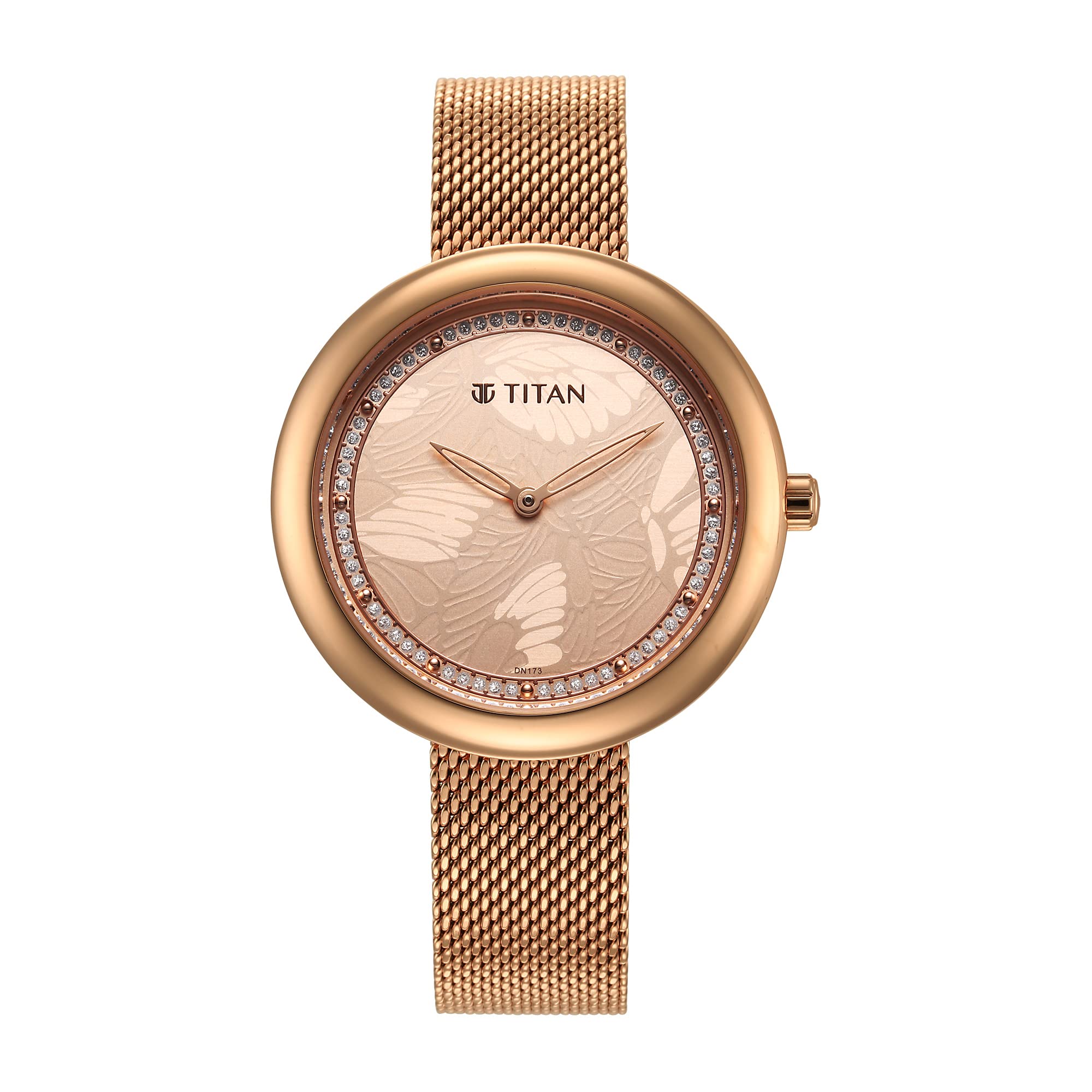 Titan Glitz Rose Gold Dial Stainless Steel Strap Analog Watch for Women-NS95210WM01 (B0BQ73WW58) Amazon Price History, Amazon Price Tracker