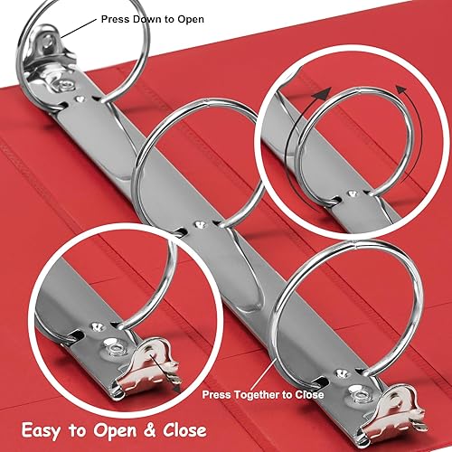 Vista 12 de COMIX Carpeta de 3 anillos de 1 pulgada con cubierta transparente, carpeta de vista de 1 pulgada con capacidad para 200 hojas de papel tamaño carta