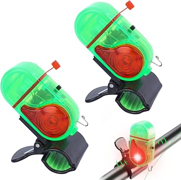 Fishing Bite Alarm, Upgraded Fishing Bells for Rods, Sensitive Fishing Alarm with Loud Siren for Daytime Night Fishing, Ice Fishing