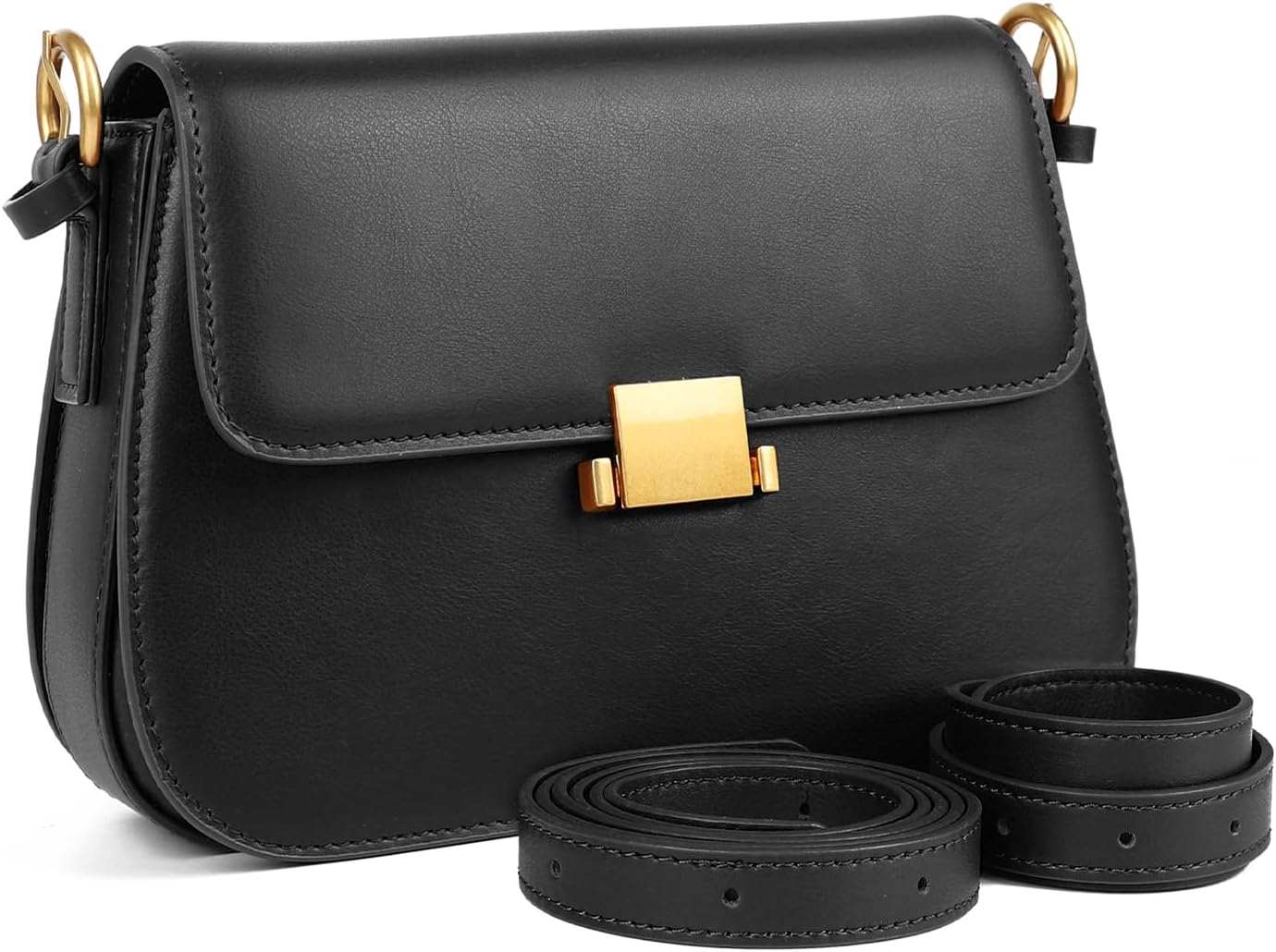 Crossbody Bags for Women, Genuine Leather Shoulder Bag Crossbody Purses with Removable Adjustable Straps