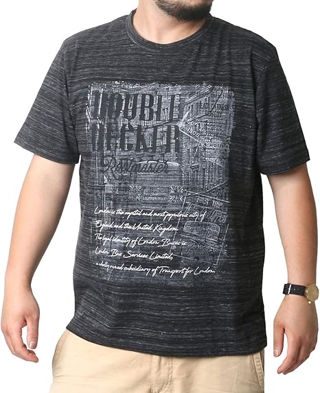 Amazon ルイシャブロン 大きいサイズ メンズ Tシャツ 半袖 ブラック 2lサイズ 身丈74cm 肩幅49cm 身幅57cm 袖丈24cm 胸囲100 108cm Tシャツ カットソー 通販