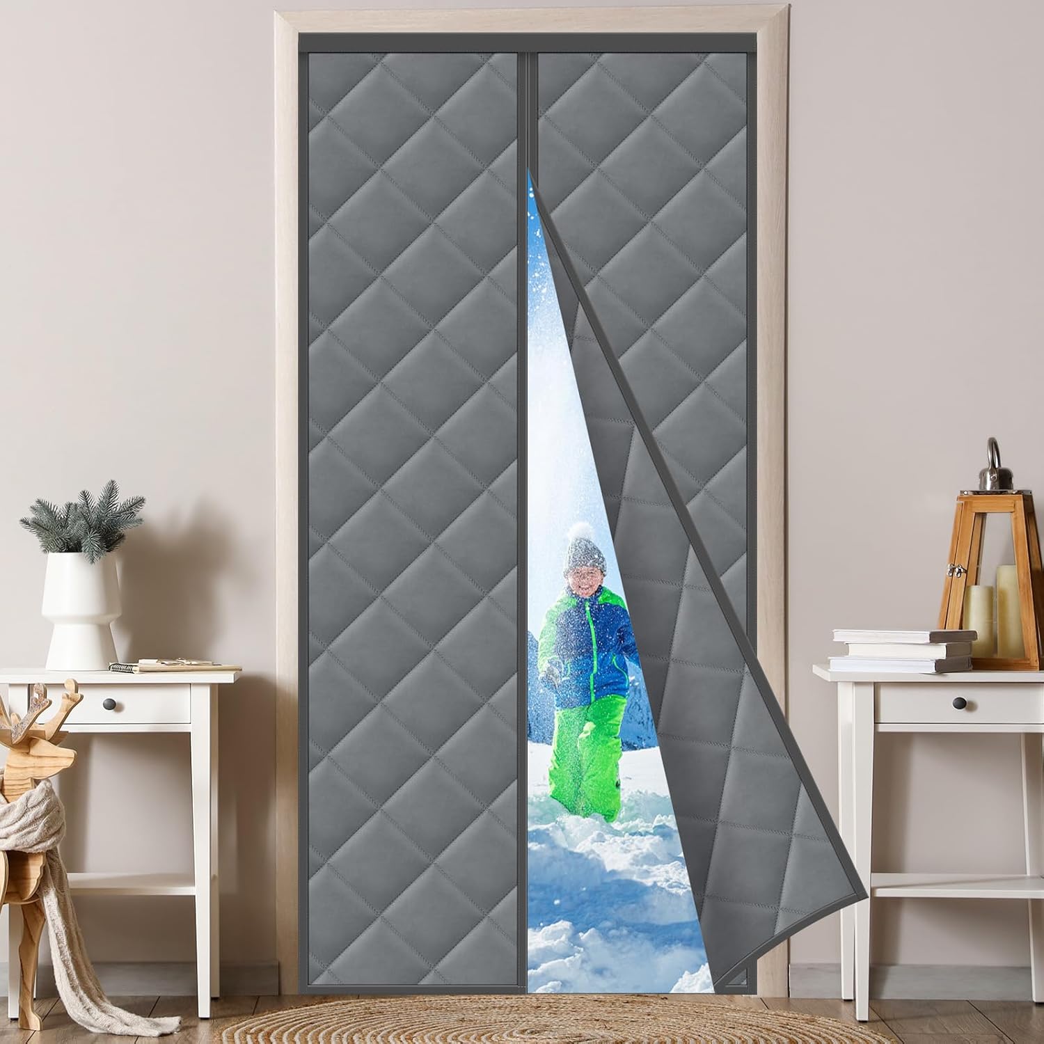 Heat Protection Curtain for Doors, 110 x 220 cm, Thermal