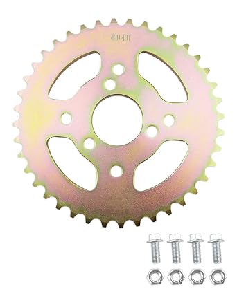 40T High Torque Rear Chain 3 Hole Sprocket Fit for Coleman Powersports B200R B200 B200RSV RT200 RB200 CT200U CT200UEX BT200X Etc, 40 Tooth Sprocket 40 41 420 Mini Bike Chain